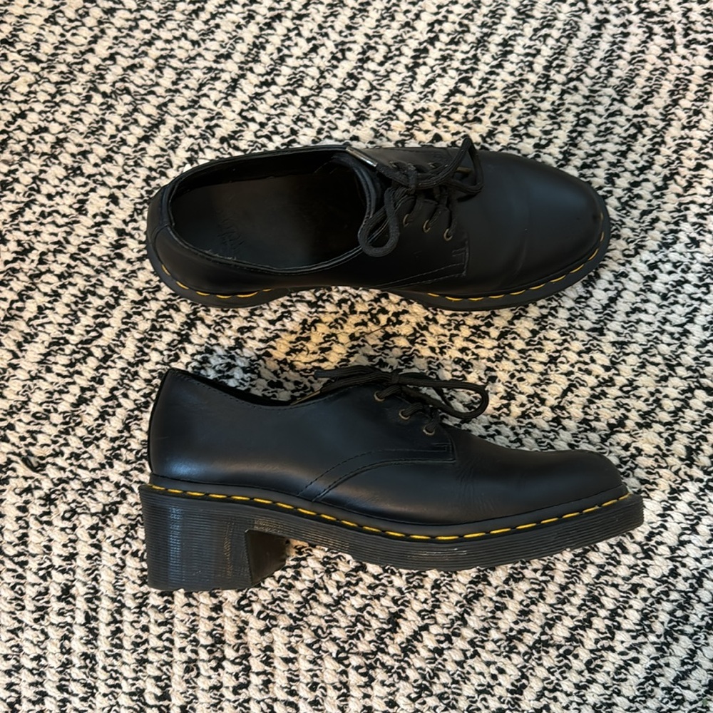 Dr. Martens Amory Black Leather Heeled Shoes